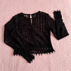 Forever 21 Black Lace Blouse